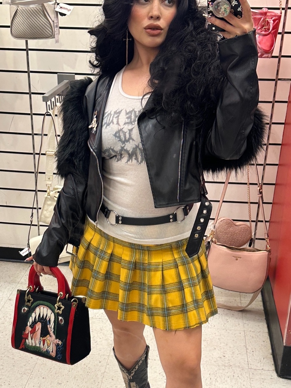 Current mood Plaid Pleated Mini Skirt - Women's Trendy Schoolgirl Style